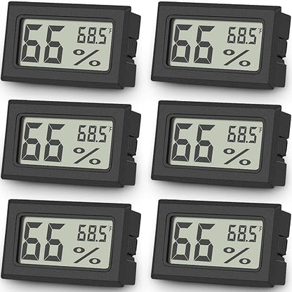 Vaikby 6-Pack Mini Digital Thermometer Hygrometer, Indoor Humidity Monitor by Vaikby