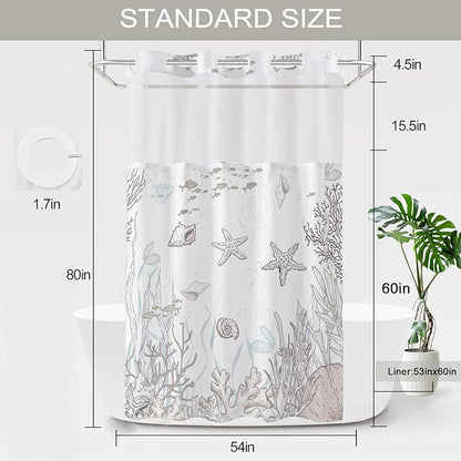 Stall No Hook Shower Curtain - Image 6