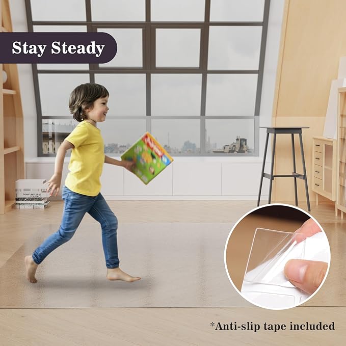 6'×9' Frosted Clear Floor Mat for Under Kitchen Table, Waterpoof Easy Cleaning - Image 5