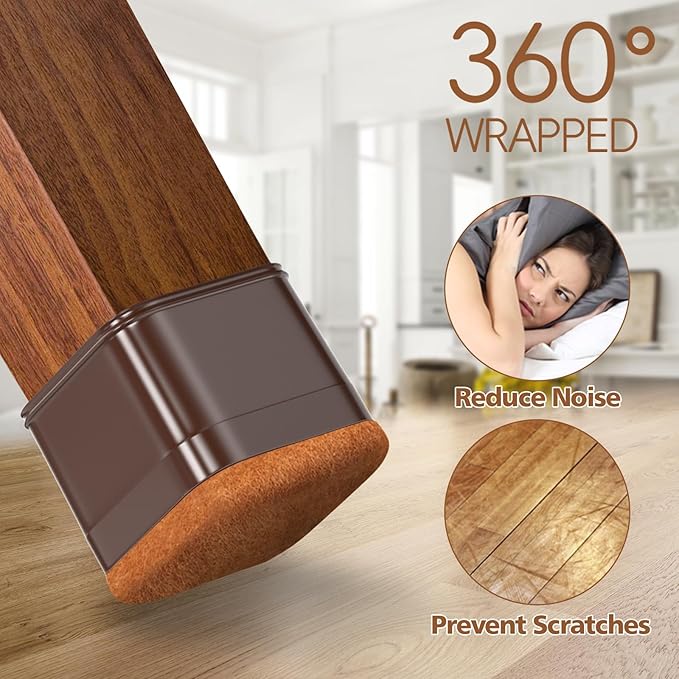 16Pcs Square Chair Leg Floor Protectors - Image 4