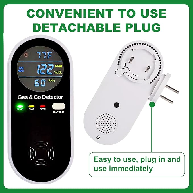 Combustible Gas & Carbon Monoxide Detector 4-in-1 Alarm - Image 7
