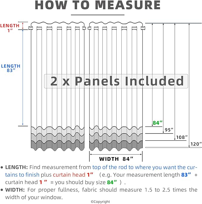 Outdoor Indoor Curtains W84 x L84 - Image 5