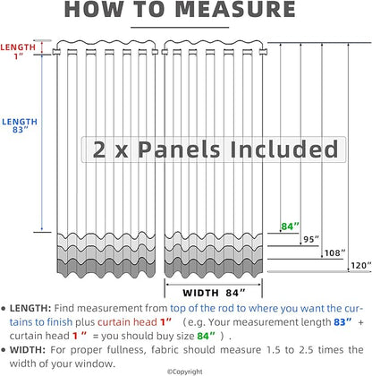 Outdoor Indoor Curtains W84 x L84 - Image 5