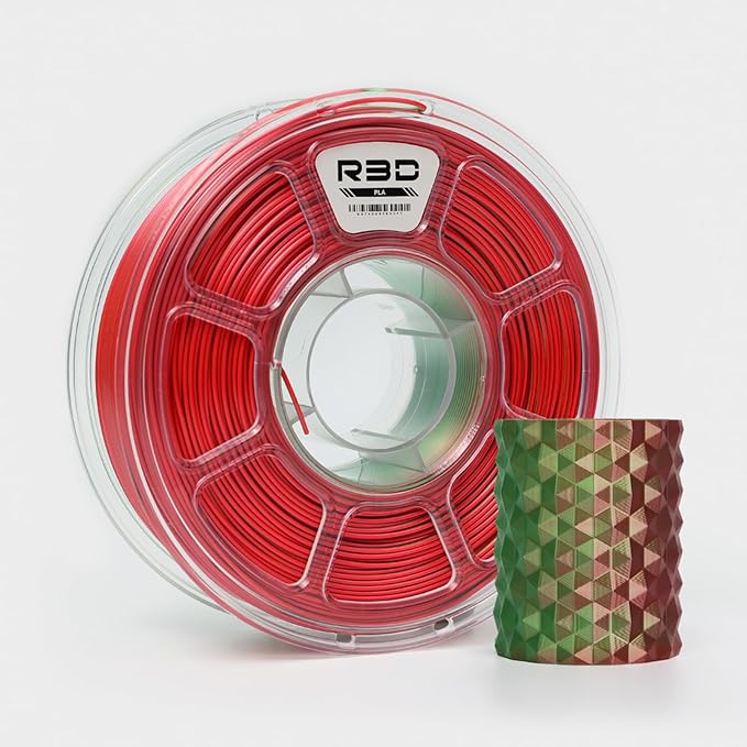 R3D Dual Color Silk PLA Filament, Co-Extrusion 3D Printer Filament 1.75mm by R3D