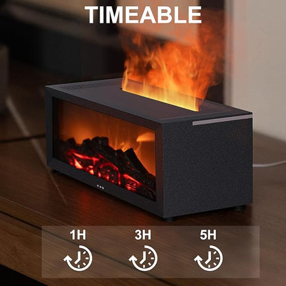 Fireplace Aroma Essential Oil Diffuser, 150ml Ultrasonic Humidifier, Scent - Image 7