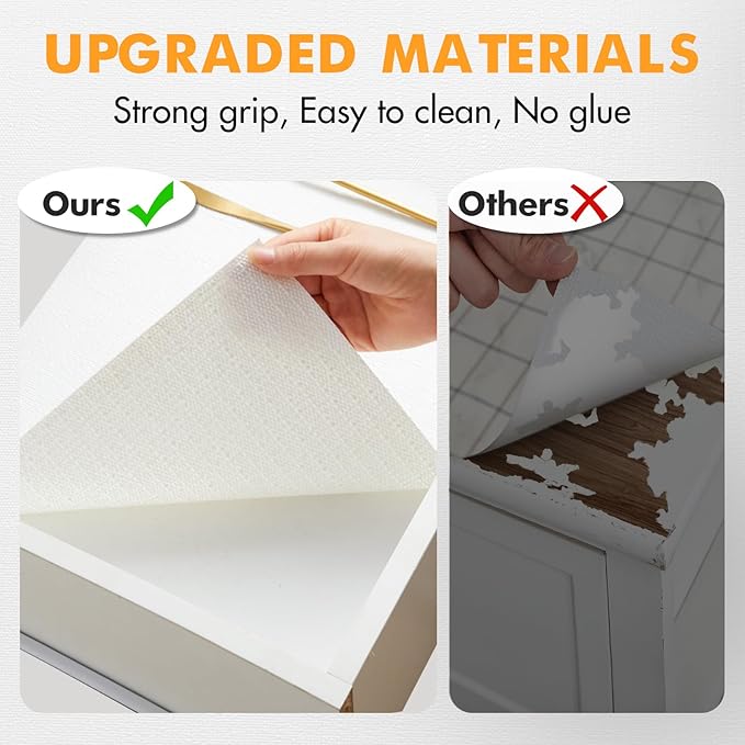 Viseeko Shelf and Drawer Liner for Kitchen Cabinet, Non-Adhesive Cabinet Liners - Image 8