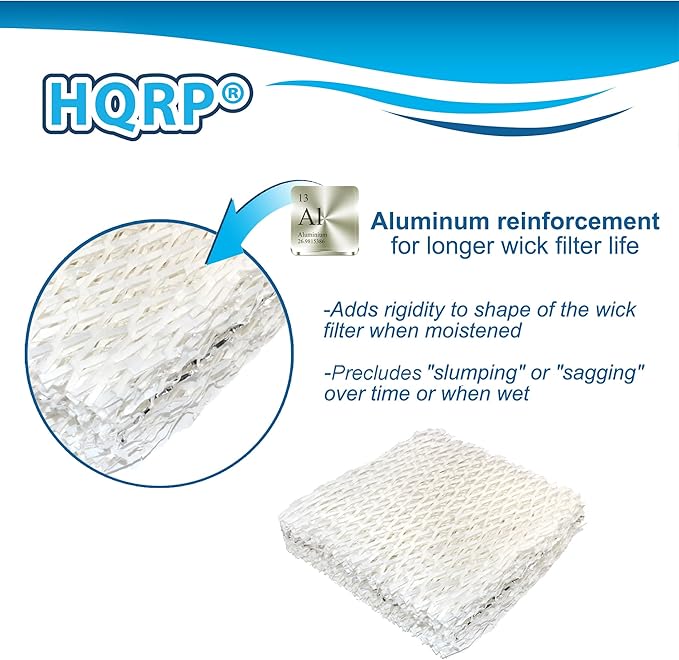 HQRP Pack of 3 Humidifier Wick Filters fits Sears Kenmore 14803, 14122 - Image 4