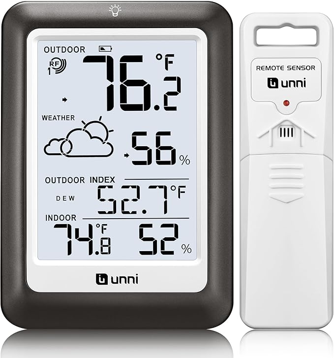 Indoor Outdoor Thermometer Wireless Weather Station, Temperature Humidity - Image 8
