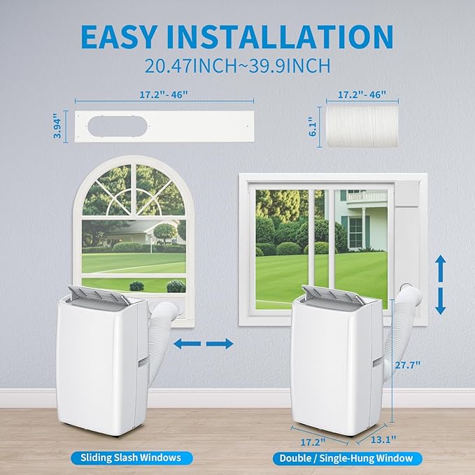 14K BTU Portable Air Conditioners, Cools up to 750 Sq. Ft 3-in-1 Movable AC - Image 6