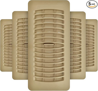 Imperial RG1445 Louvered Plastic Floor Register, 4x10 Inch, 5 Pack by Imperial