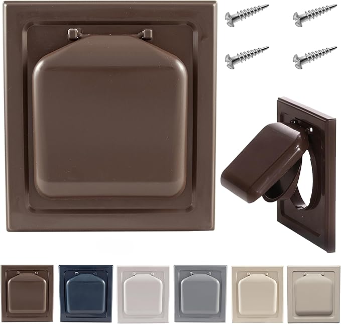 NO-PEST VENT, Exclusive Dual Door Dryer Vent Cover Outdoor 4 inch or Bathroom by No-PestVent