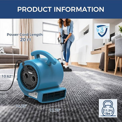 ALORAIR 1000 CFM Air Mover Blower Fan - Image 8