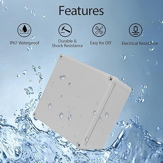 Junction Box，6.9"x 6.9"x 3.9" Outdoor Electrical Box - Image 5