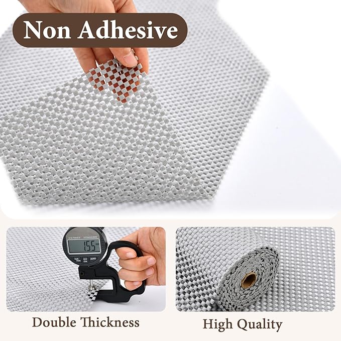 Drawer and Shelf Liner for Kitchen Cabinet: 12 in X 30 Ft Non Slip Waterproof - Image 7
