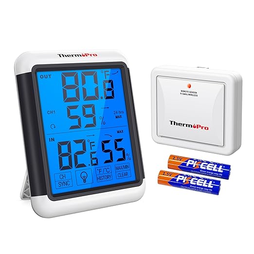 ThermoPro TP65 Indoor Outdoor Thermometer Digital Wireless Hygrometer by ThermoPro