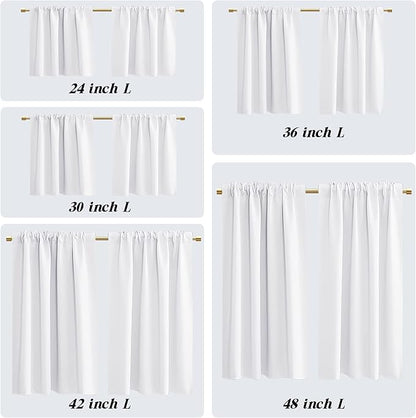 PANELSBURG White Short Curtain Panels - Image 2