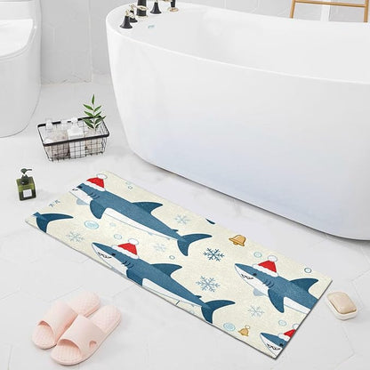 Merry Christmas Shark Beige decorative mat - Image 8
