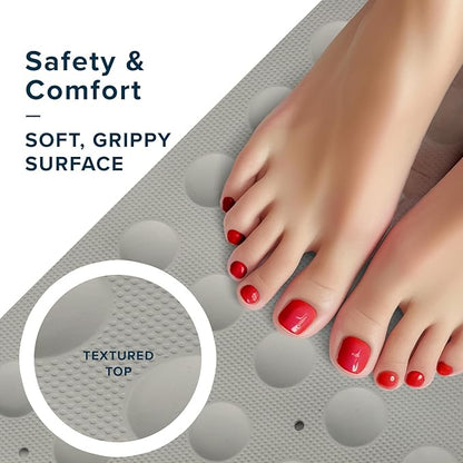 SlipX Solutions Square Natural Rubber Shower Stall Mat, 21” x 21”, Non Slip - Image 3