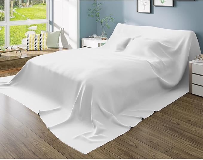 SIELUNO Furniture Dust Cover for Bed Flat Sheets Twin Size, Mattress Protector by SIELUNO