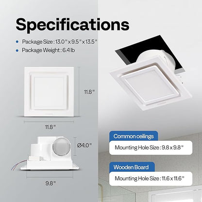 VIVOHOME Bathroom Exhaust Fan - Image 7