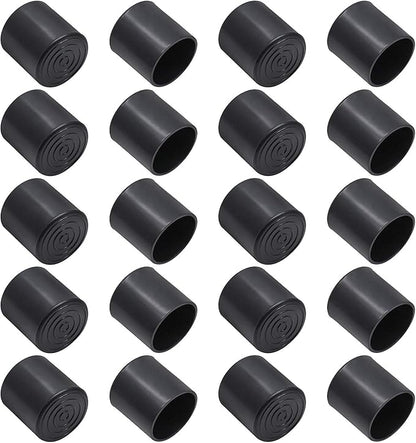 20Pcs Round Rubber Furniture Leg Caps 1-1/4"/32mm Vinyl Flexible Chair Leg by Bonsicoky