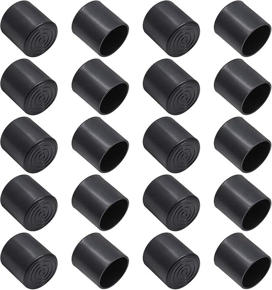 20Pcs Round Rubber Furniture Leg Caps 1-1/4"/32mm Vinyl Flexible Chair Leg by Bonsicoky