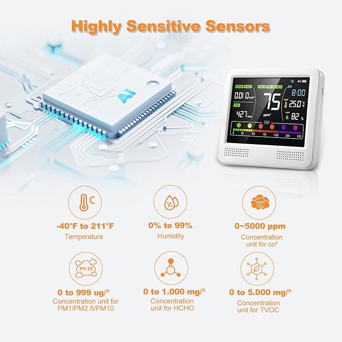 16-in-1 Indoor Air Quality Monitor and Detector - Image 7