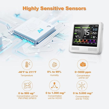 16-in-1 Indoor Air Quality Monitor and Detector - Image 7