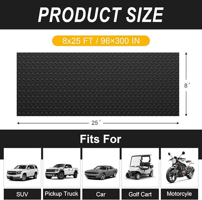 8x25 FT Garage Floor Mat, 2.8mm Thickened Flooring Roll - Image 2