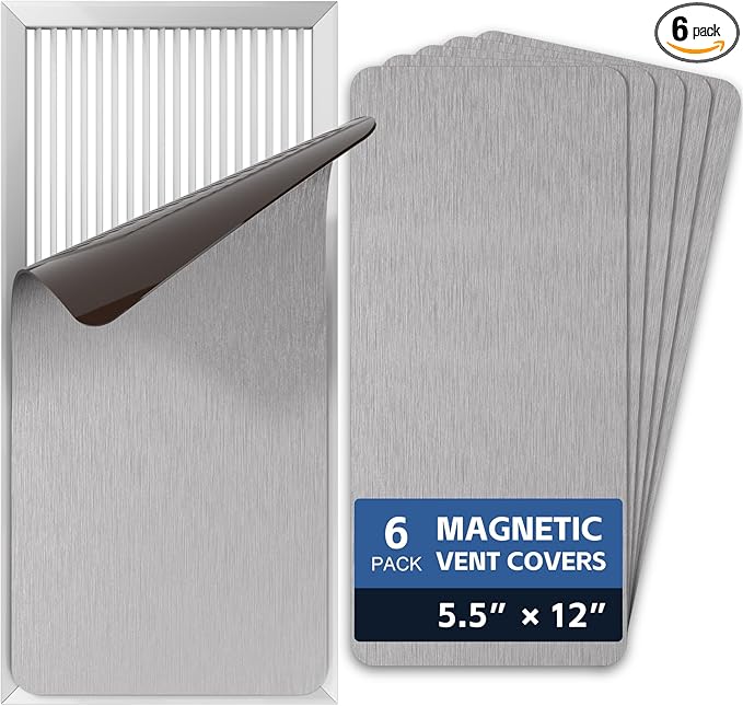 6 Pack Magnetic Vent Covers 5.5"x12", Magnet Cover by KLOLKUTTA