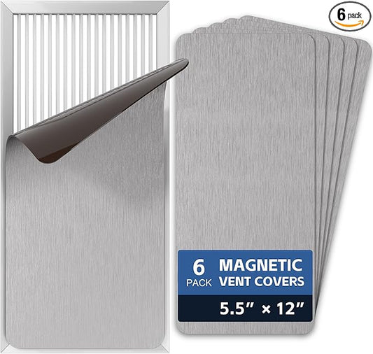 6 Pack Magnetic Vent Covers 5.5"x12", Magnet Cover by KLOLKUTTA