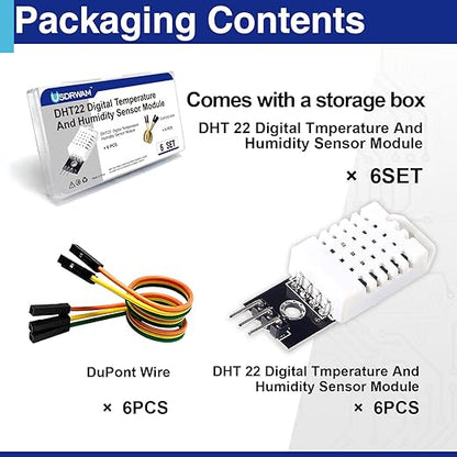 6 Set Digital Temperature and Humidity Sensor Modules, Compatible - Image 3