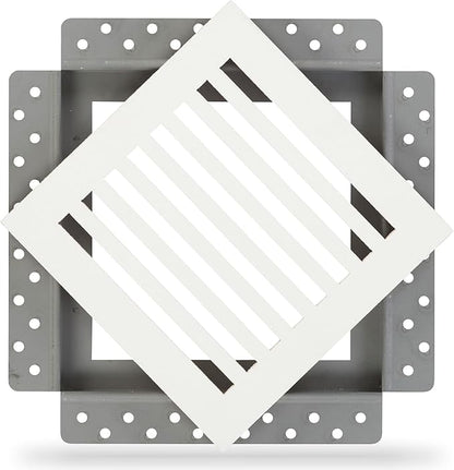 SilhouEase SE8 Magnetic Exhaust Fan Cover & Removable Return Vent, Flush Mount by LuxairyVents
