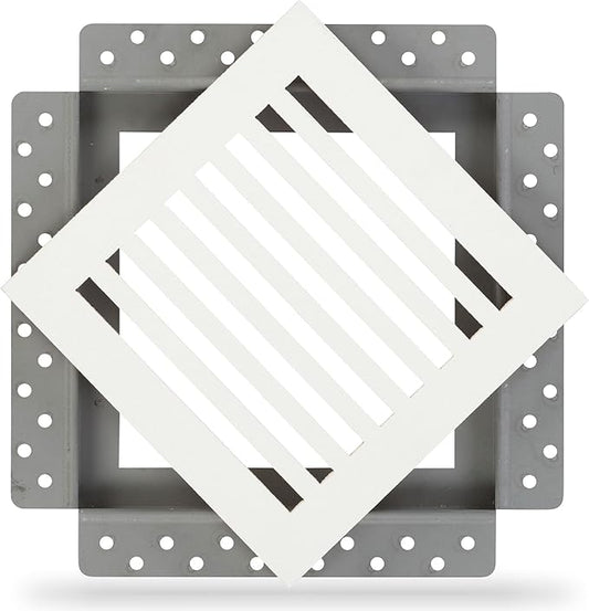 SilhouEase SE8 Magnetic Exhaust Fan Cover & Removable Return Vent, Flush Mount by LuxairyVents