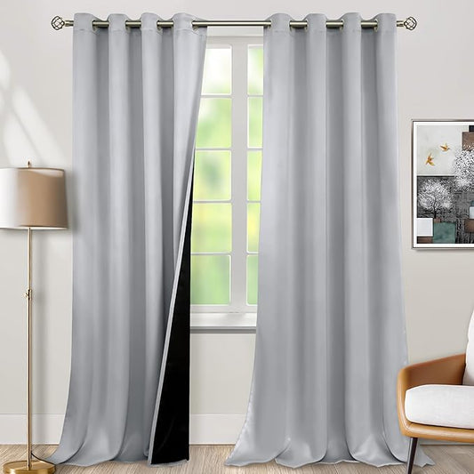 BGment 100% Blackout Curtains 108 Inch Long 2 Panles Set, Thermal Insulated by BGment