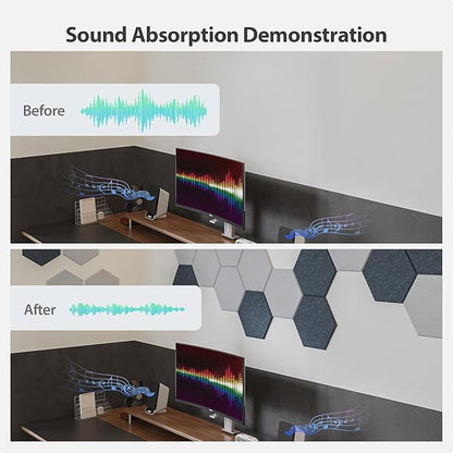 12 Pack Acoustic Panels Self Adhesive Sound Proof Foam, High Density Sound - Image 3