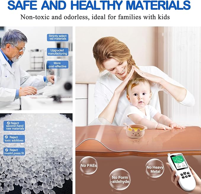 20x96" Multisize Clear Plastic Dining Table Protector PVC Tablelcloth Desk Pad - Image 4