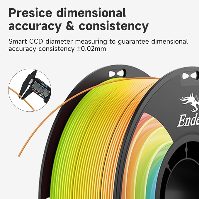 Official CREALITY 3D Printer Filament 1.75mm, Rainbow PLA+ Plus Pro Filament - Image 2