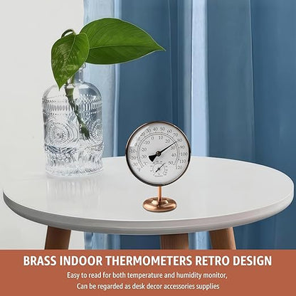 4-Inch Indoor Thermometer and Humidity Gauge, Room Analog Temperature and - Image 8