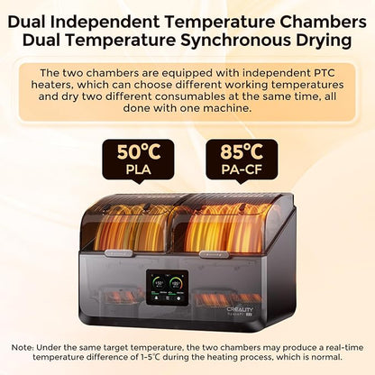Creality Space Pi X4 Filament Dryer, 4 Spools 3D Printer Filament Dryer Box - Image 7