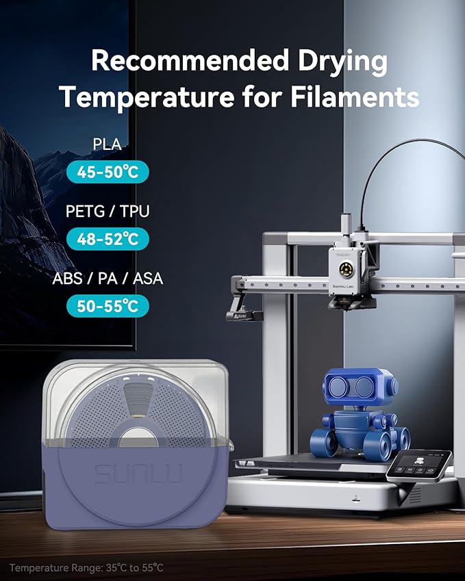 SUNLU Official Filament Dryer S1 Plus, Built-in Circulation Fan, Filament Dryer - Image 6