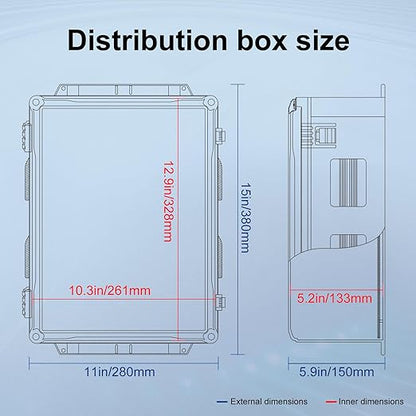 Outdoor Electrical Junction Box, ABS Water Resistant Enclosure - Image 7