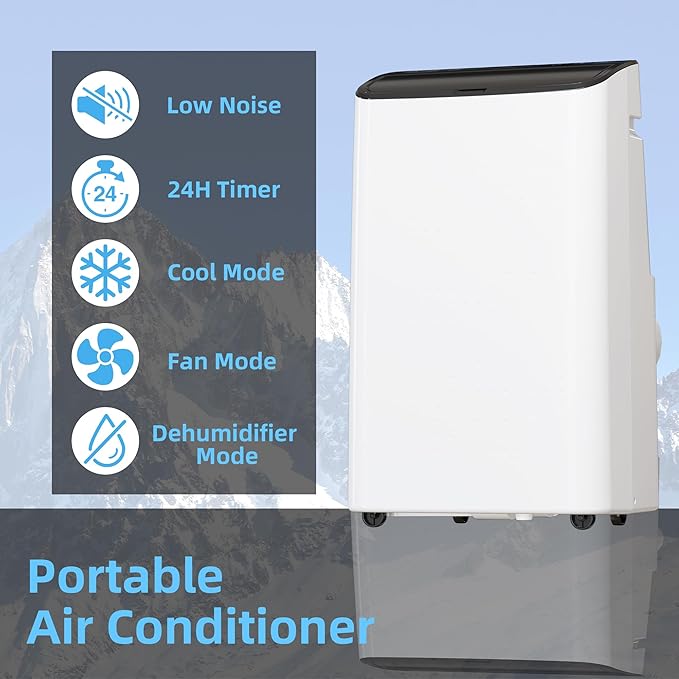 14, 000 BTU Portable Air Conditioner – 4-in-1 Cooling, Dehumidifier, Fan & - Image 2