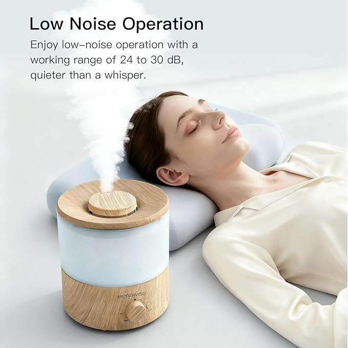 MEGAWISE 2025 Upgraded Ultrasonic Cool Mist Humidifier - Image 3