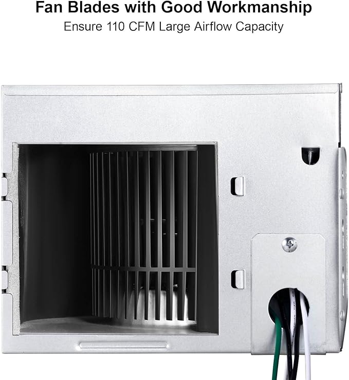 Bathroom Exhaust Fan with Light 110 CFM Quiet with Color Change, - Image 6