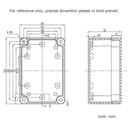 2 Pack Black Waterproof Plastic Project Box ABS IP65 Electronic Junction Box - Image 7