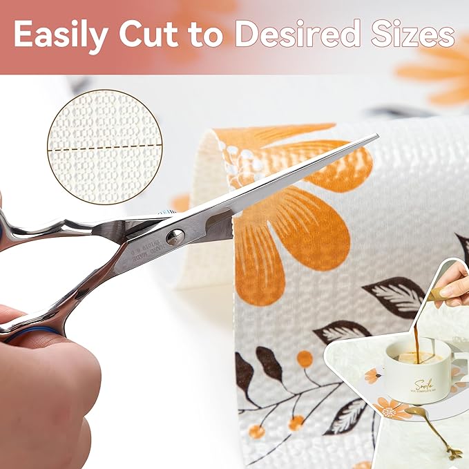 RAY STAR Shelf Liner, Non Adhesive Daisy Floral Printed Cabinet Liner - Image 4