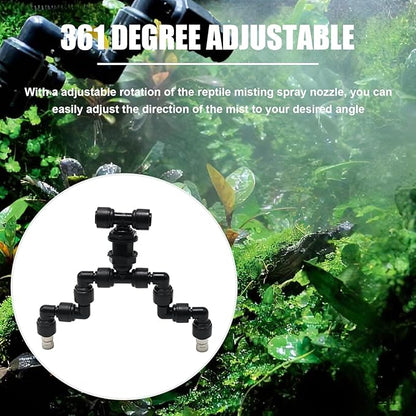 Reptile Misting Spray Nozzle for Rainforest Tank Pet Cooling Adjustable Reptile - Image 7