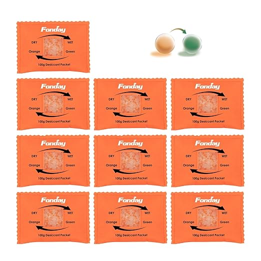 100g x 10 Packs Fonday Rechargeable Silica Gel Desiccant Packets Fast by Fonday