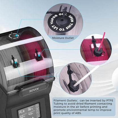 Sovol Filament Dryer, SH02 Dry Box Filament Sealed Storage Box 3D Printer Spool - Image 5